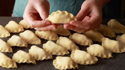 Example dish from Pelmeni and Varenyky (Eastern European Dumplings)